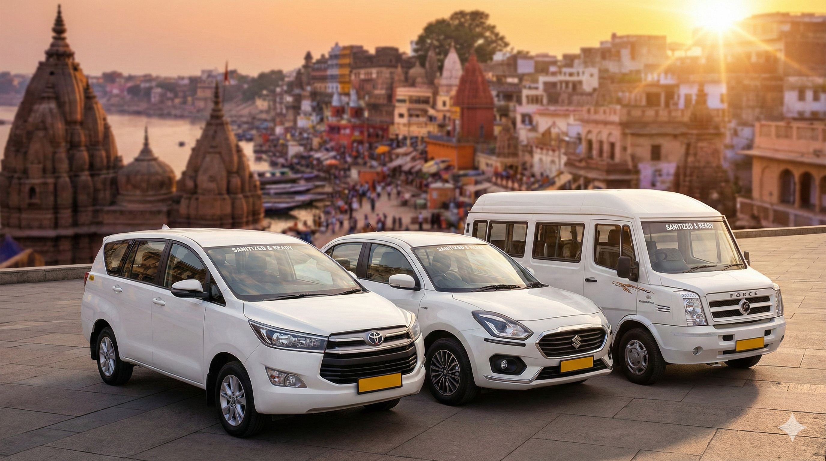Innova Crysta taxi for spiritual tours - Comfortable AC vehicle for Ayodhya, Varanasi and Manali trips